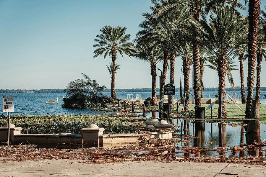 flooded coast