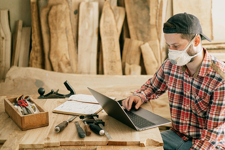 man on a laptop